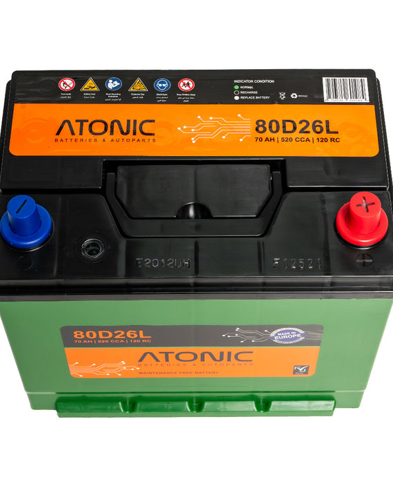 Atonic 12V 80D26L Car Battery