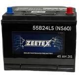 Zeetex - 55B24LS (NS60) 12V JIS 45AH Car Battery