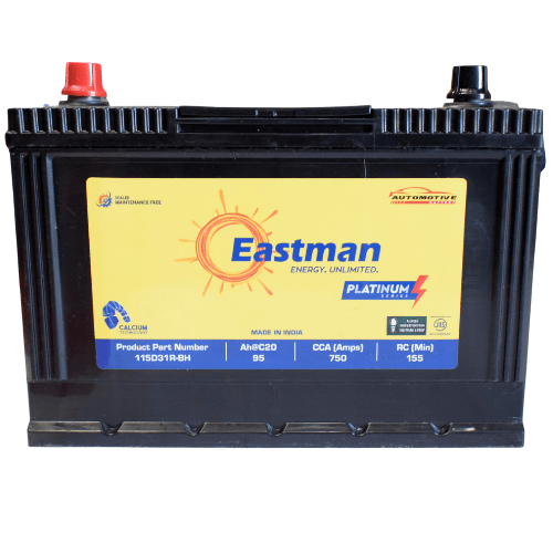 Eastman 105D31R 12V Right Terminal 95AH JIS Car Battery