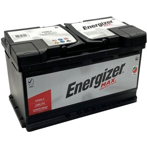 Batterie ea80l4 12v 80ah 800a en + a droite agm Energizer