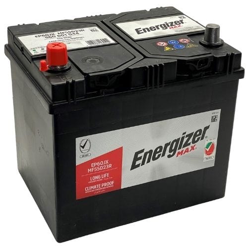 Energizer - 55D23R Right Terminal 12V JIS 60AH Car Battery