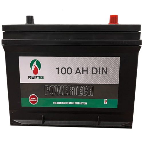 POWERTECH Battery Powertech 12V 100 AH DIN Car Battery