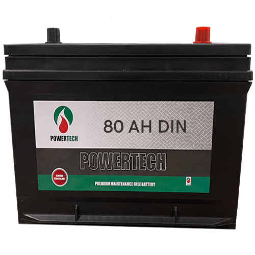 POWERTECH Battery Powertech 12V 80 AH DIN Car Battery - App