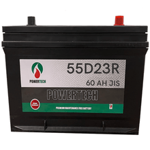 Load image into Gallery viewer, POWERTECH Battery Powertech - 55D23R 12V Right Terminal 60 AH JIS Car Battery
