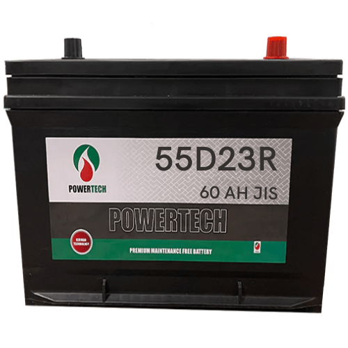 Powertech - 55D23R 12V Right Terminal 60 AH JIS Car Battery