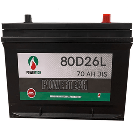 POWERTECH Battery Powertech - 80D26L 12V Left Terminal 70 AH JIS Car Battery - App