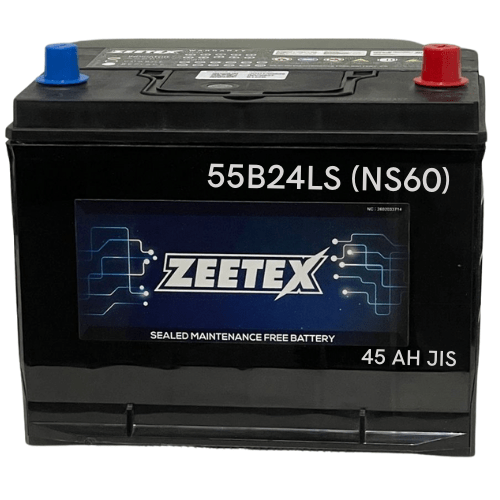ZEETEX Battery Zeetex - 55B24LS (NS60) 12V JIS 45AH Car Battery