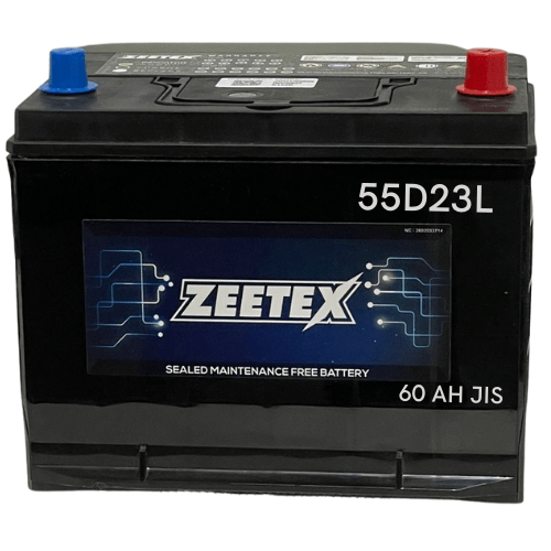 Zeetex - 55D23L Left Terminal 12V JIS 60AH Car Battery
