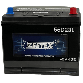 Zeetex - 55D23L Left Terminal 12V JIS 60AH Car Battery
