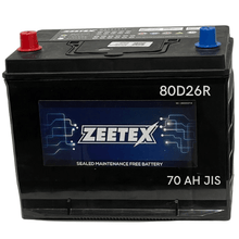 Load image into Gallery viewer, Zeetex - 80D26R Right Terminal 12V JIS 70AH Car Battery