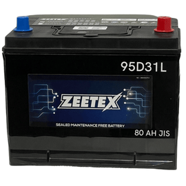 Zeetex - 115D31L Left Terminal 12V JIS 80AH Car Battery