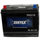 Zeetex - 115D31R Right Terminal 12V JIS 80AH Car Battery